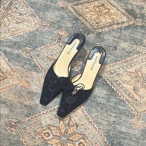 Anne Taylor Blue Women's Mules Kitten Heel
